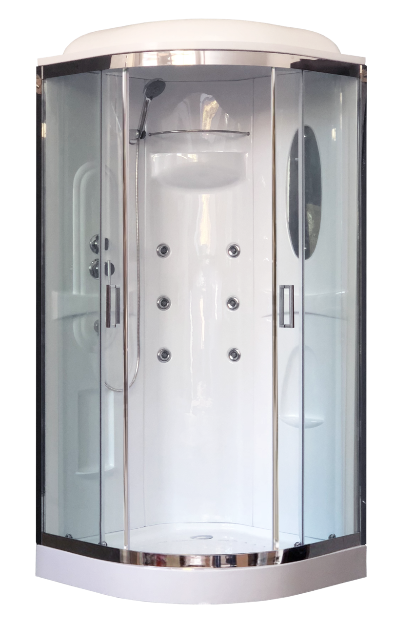 картинка Душевая кабина Royal Bath 90HK2-T-CH (прозрачное) 90x90x217 