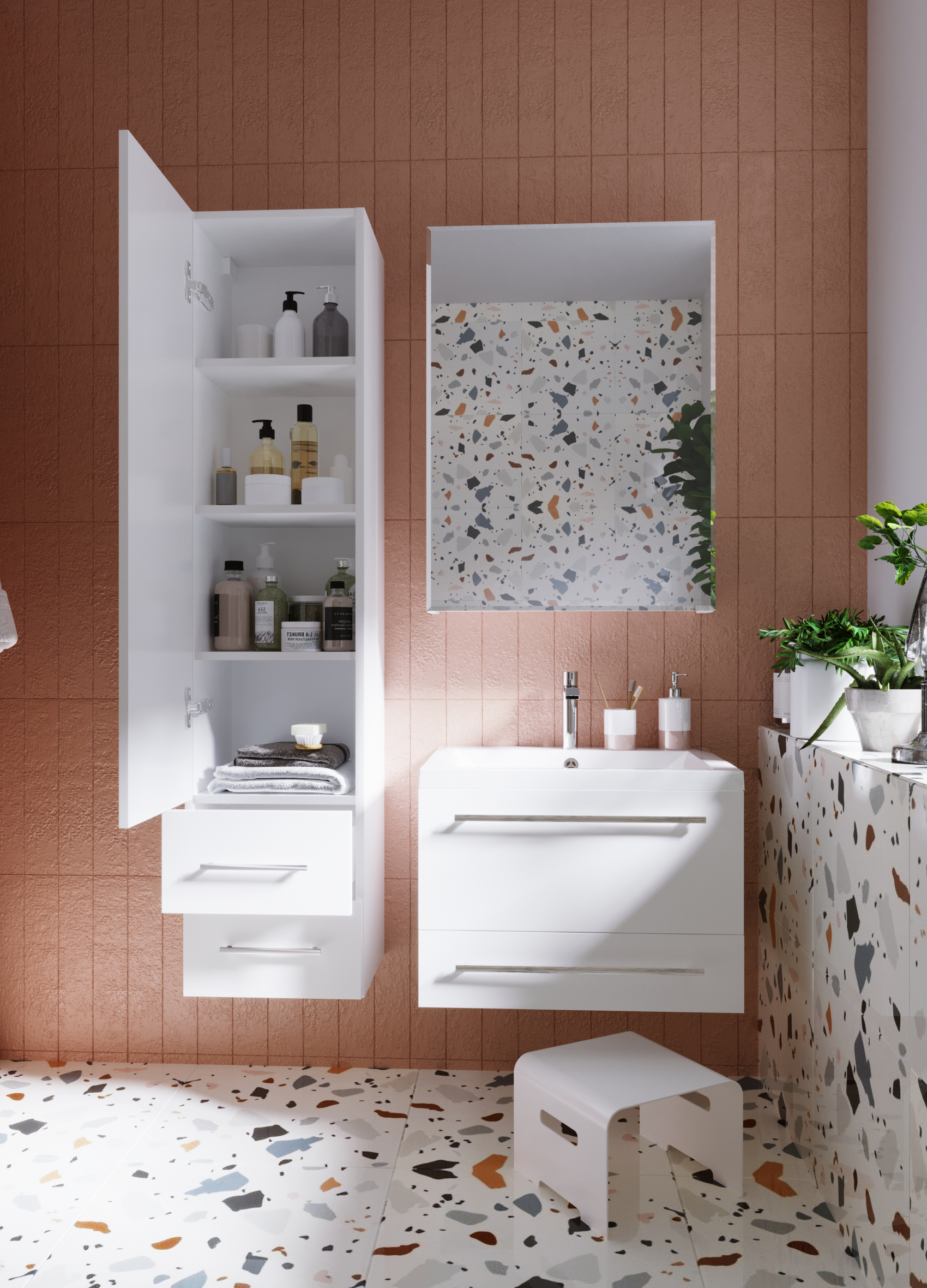 фото Пенал 1Marka Соната 35П 1д.2в.я., белый глянец R 