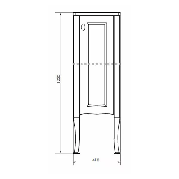 фото Шкаф-пенал Comforty Павия 40 белый глянец 