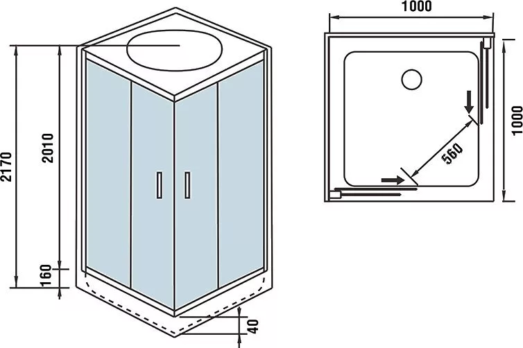 картинка Душевая кабина WeltWasser WW500 LAINE 1004 