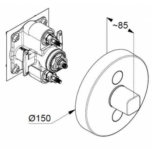 картинка Смеситель для душа Kludi Push 387120538, хром 