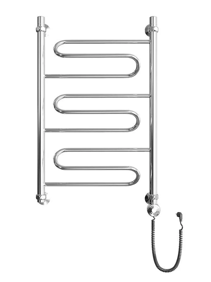 картинка Полотенцесушитель Двин W electro 80/50 1"-1/2" Электрический ТЭН справа К эл, Полированный (4627085898306) 