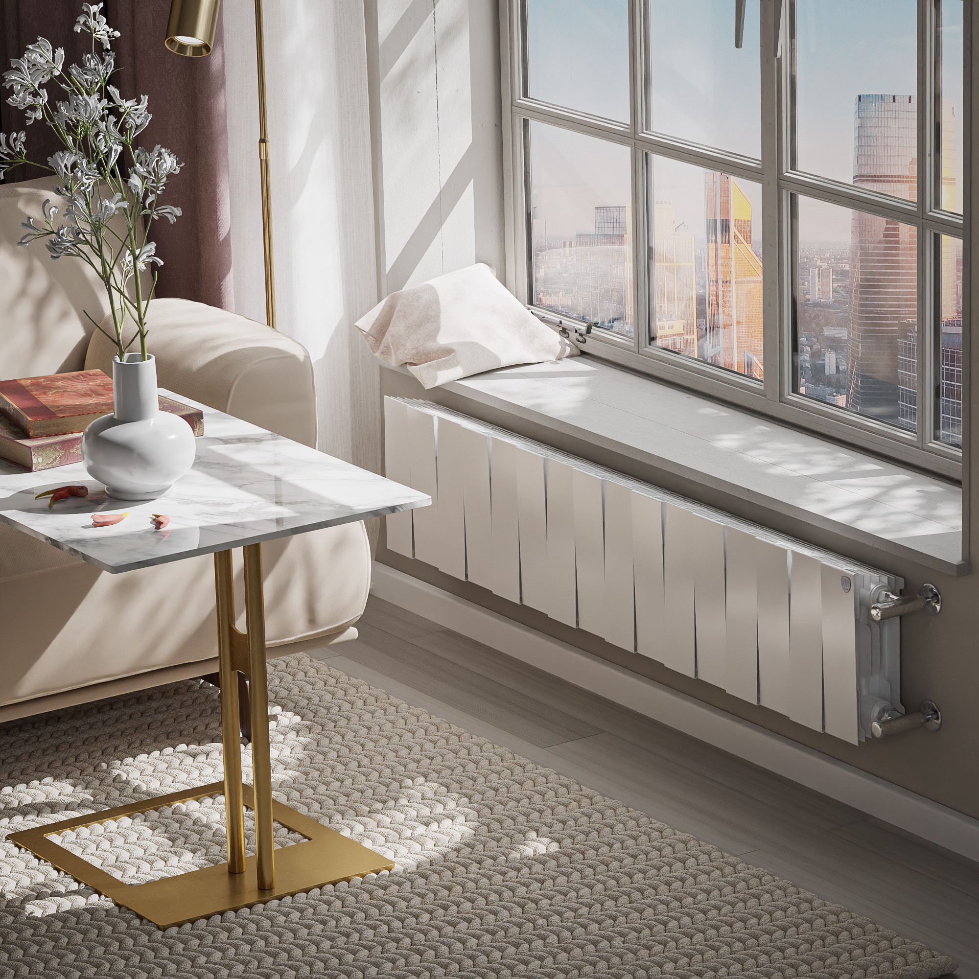 картинка Радиатор биметаллический Royal Thermo PianoForte 200 Белый 16 секций 