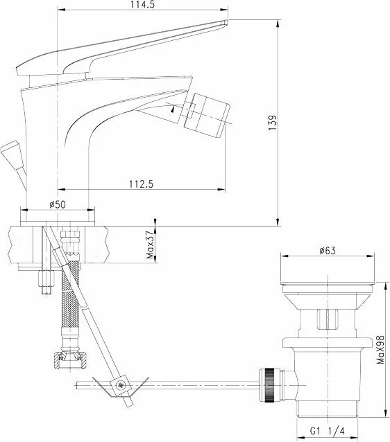 картинка Смеситель для биде Lemark Allegro LM5908CW 