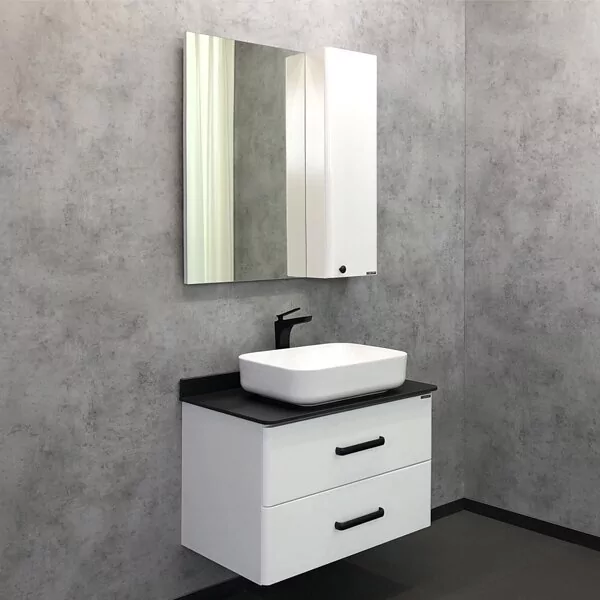фото Тумба с раковиной Comforty Амстердам 75 белая 