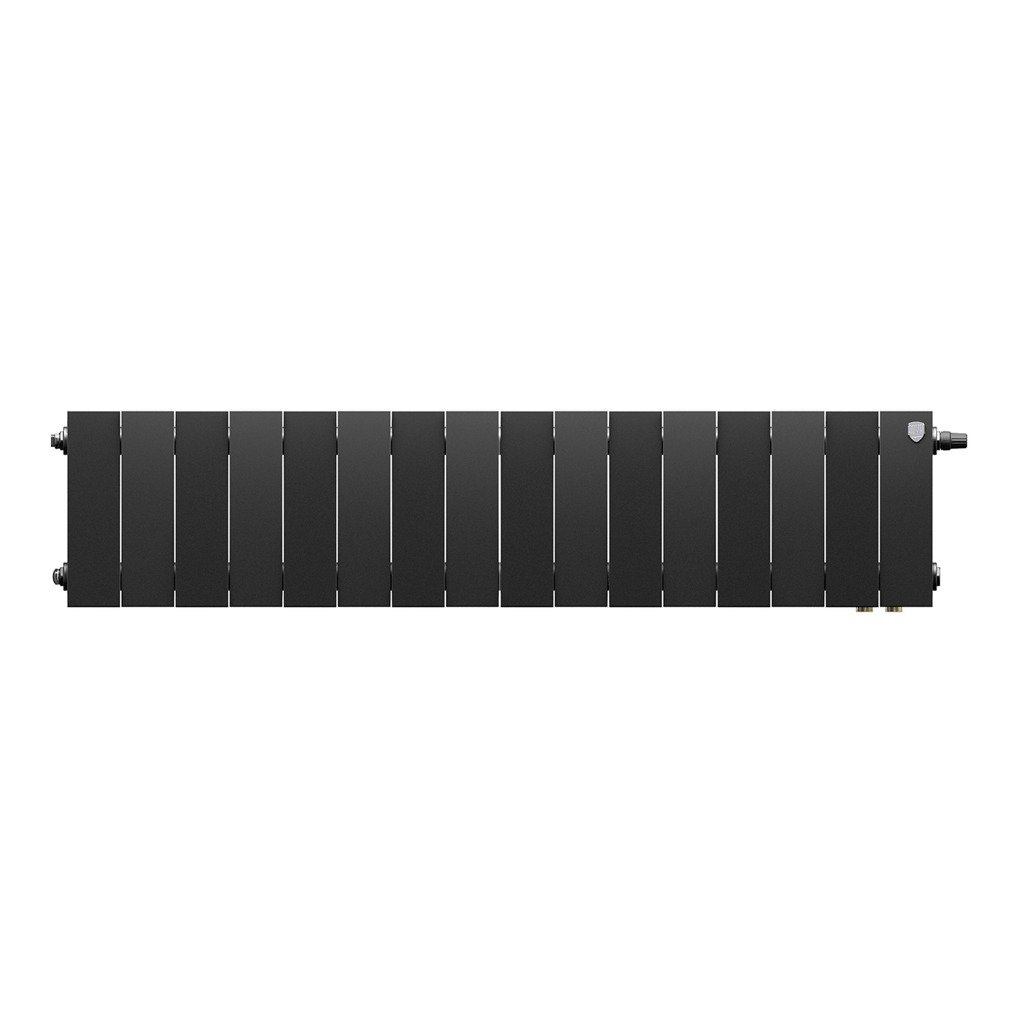 картинка Радиатор биметаллический Royal Thermo PianoForte 200 Чёрный VR80- 16 секций 
