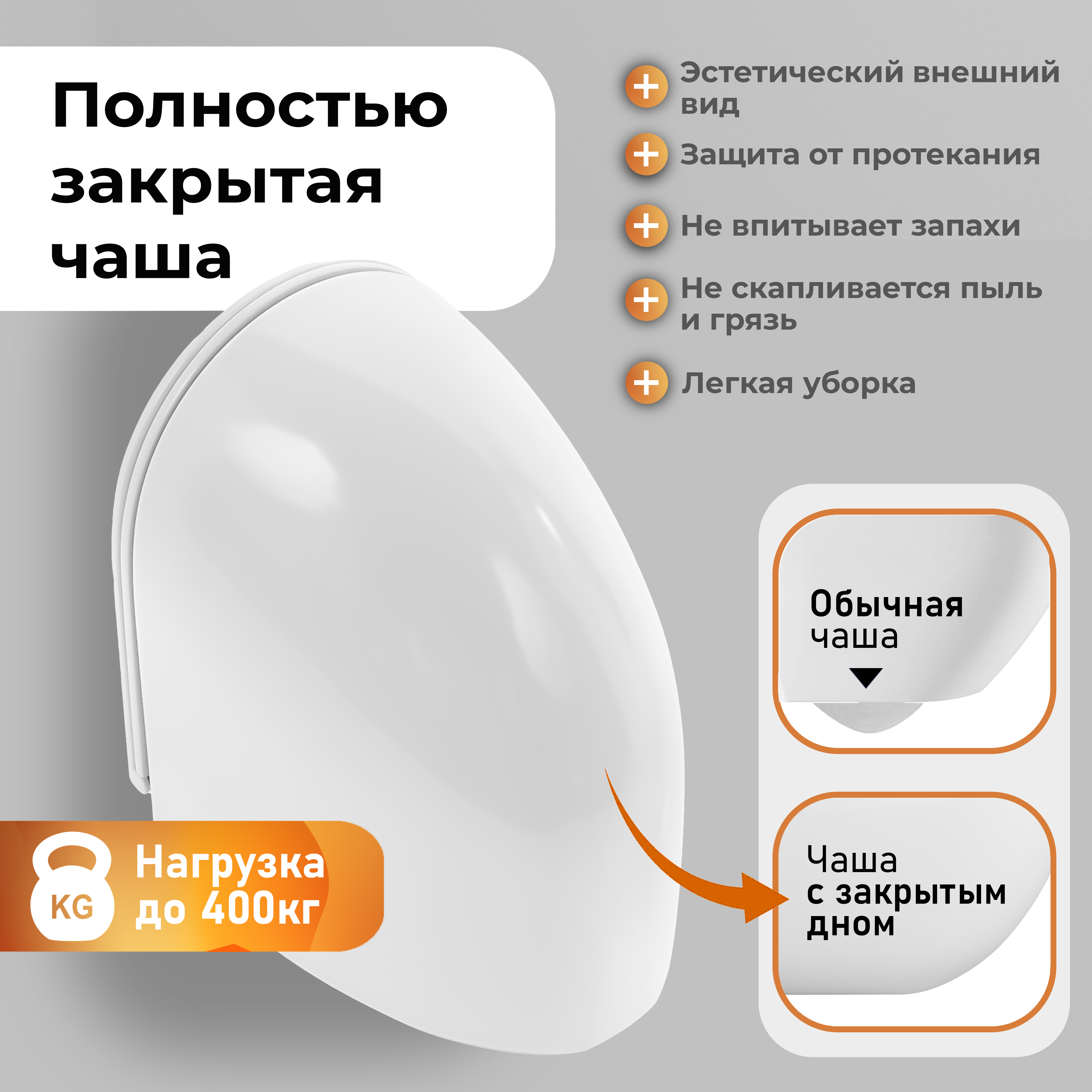 картинка Унитаз Grossman GR-4411SQC 520х360х400 подвесной безободковый 