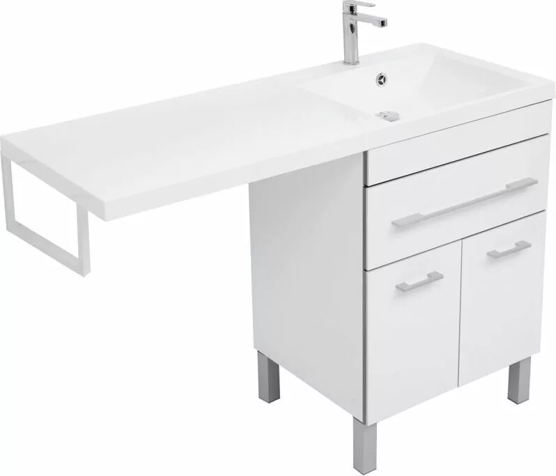 фото Тумба с раковиной Aquanet Верона 120 R белый (напольная, 1 ящик, 2 дверцы) арт. 00239949 