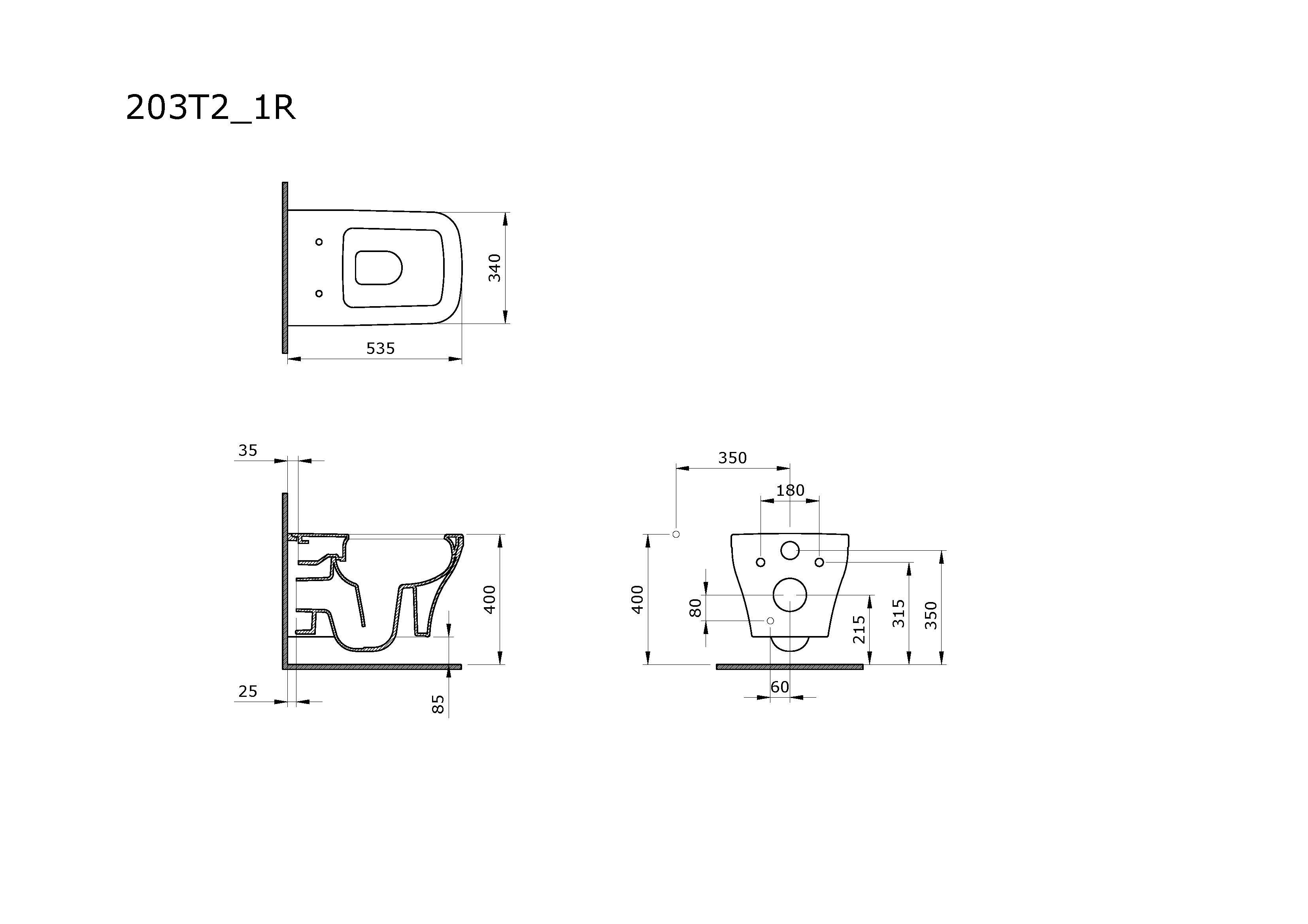 картинка Унитаз подвесной Ambassador Benefit 203T20301R серый матовый с тонкой крышкой 