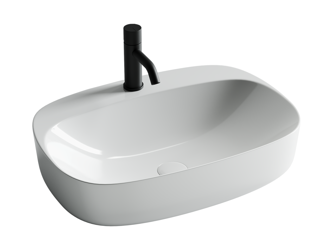 картинка Накладная раковина Ceramicanova Element CN5012 цвет белый 59.5х42 см 