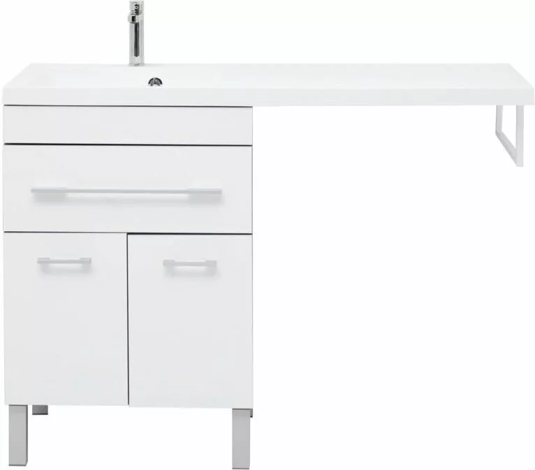 фото Тумба с раковиной Aquanet Верона 120 L белый (напольная, 1 ящик, 2 дверцы) арт. 00239947 