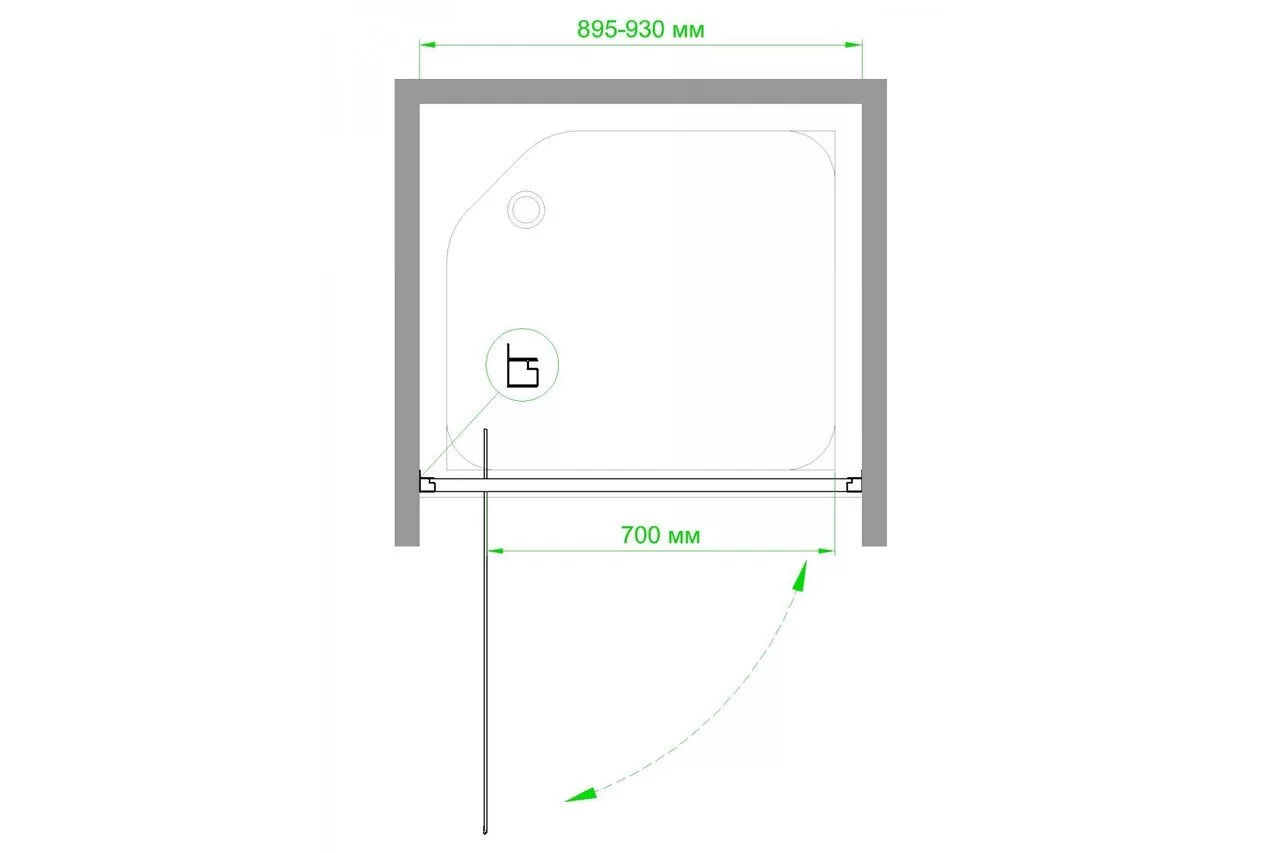 картинка Душевая дверь Royal Bath RB90HV-C-CH 