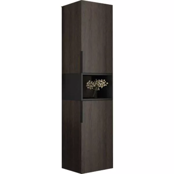 фото Шкаф-пенал Comforty Франкфурт 40 дуб шоколадно-коричневый 