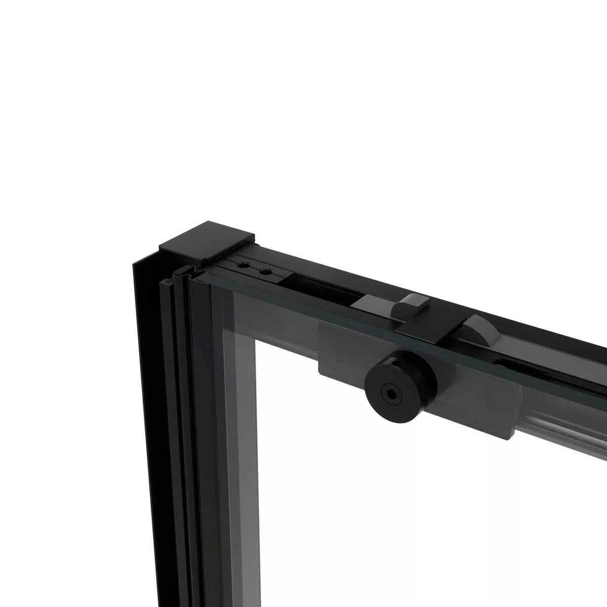 фото Душевая дверь Vincea Slim Soft VDS-1SS120CLB, профиль черный, стекло прозрачное 