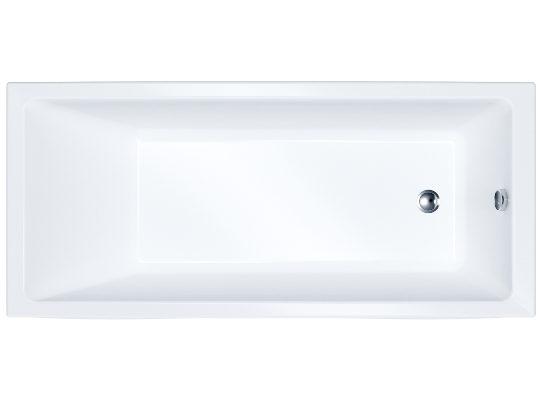 картинка Акриловая ванна 1ACReal Palermo 180 прямоугольная с каркасом и слив-переливом 
