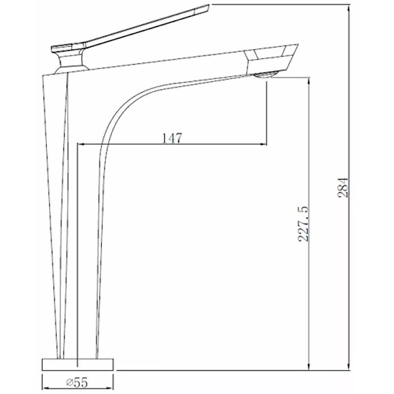 картинка Смеситель для раковины Comforty FC088B-CMT 00004149946, черный 