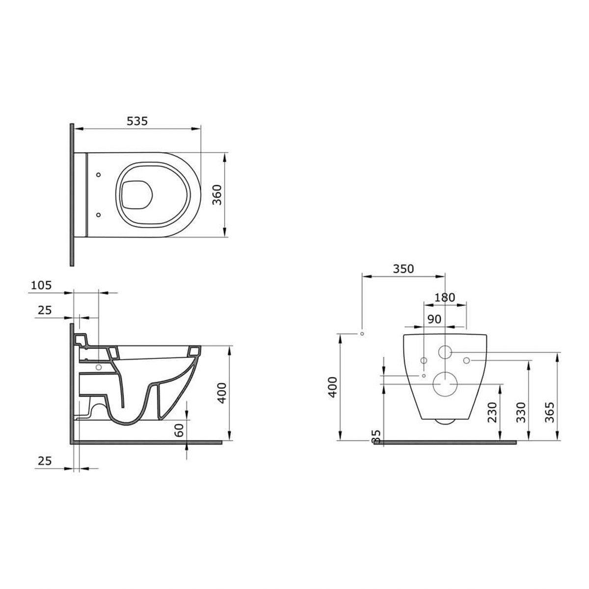 картинка Унитаз подвесной Ambassador Nord 133T20501 темно-бежевый матовый подвесной с тонкой крышкой 