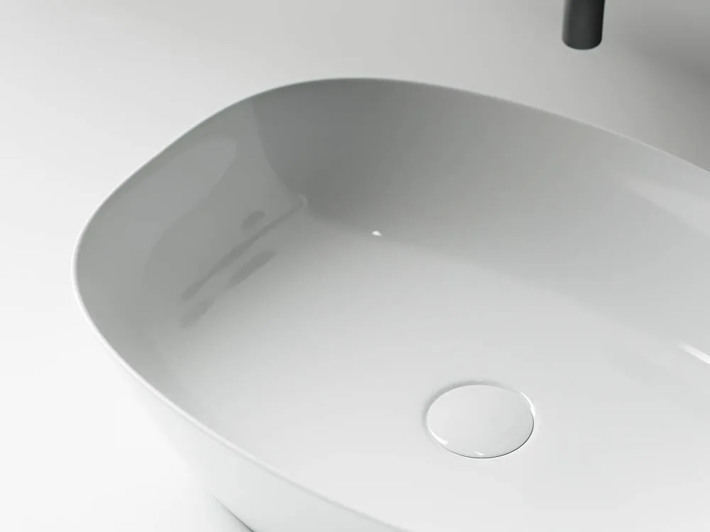 картинка Накладная раковина Ceramicanova Element CN5005 цвет белый 50х38 см 
