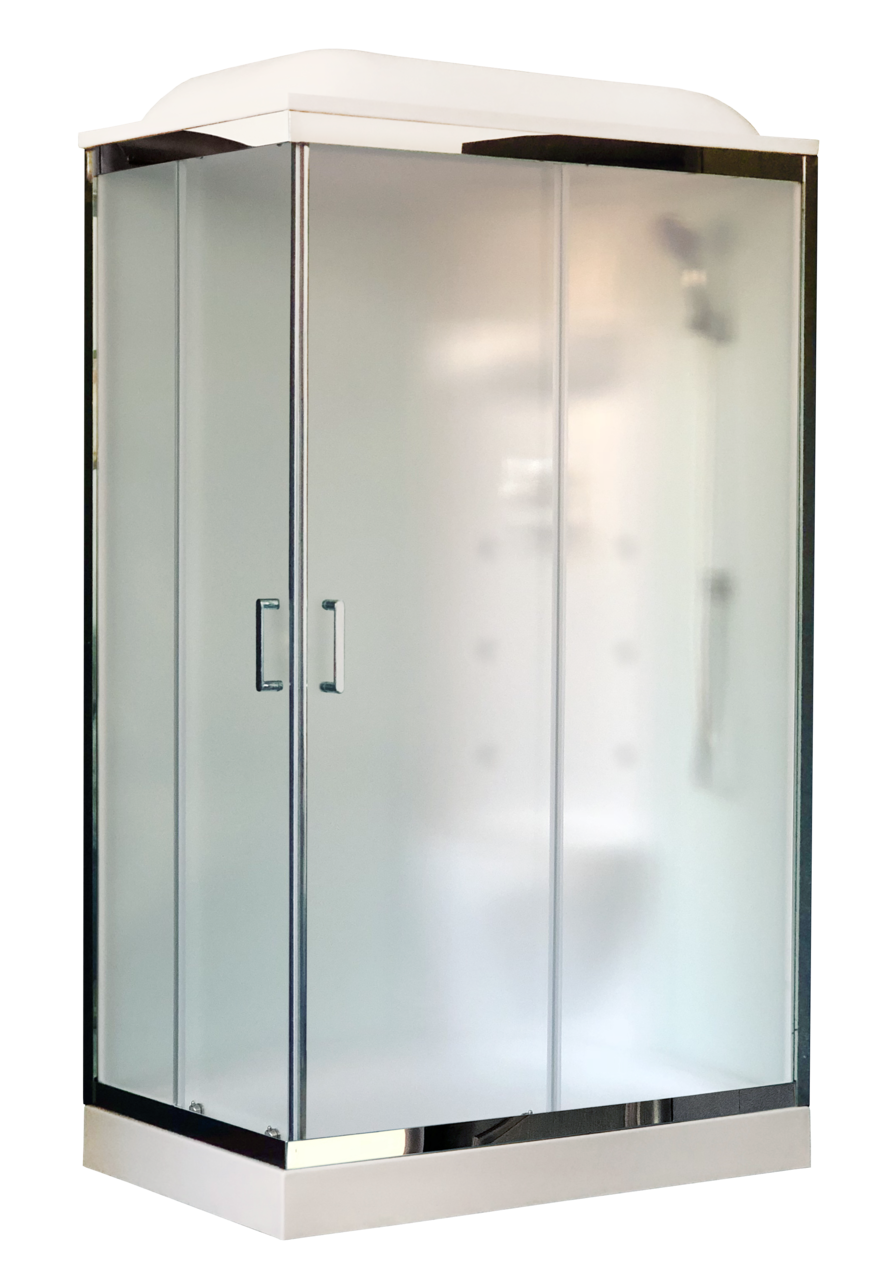 картинка Душевая кабина Royal Bath 8120HP7-WC-CH (белое/матовое) правая 120x80x217 