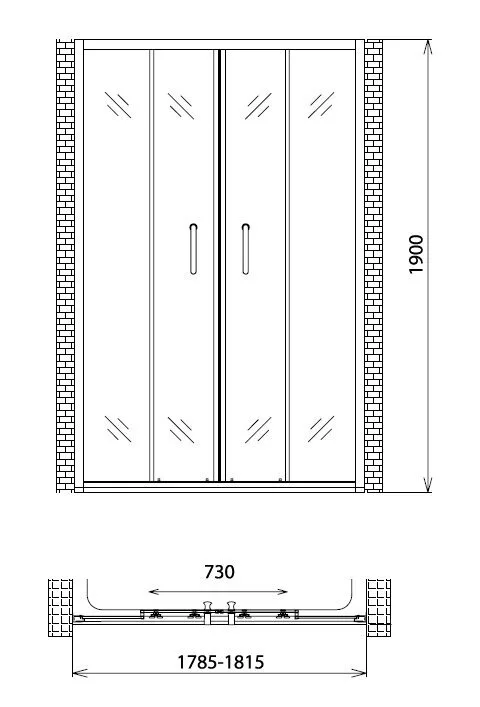 картинка Душевая дверь Gemy Victoria S30192D 