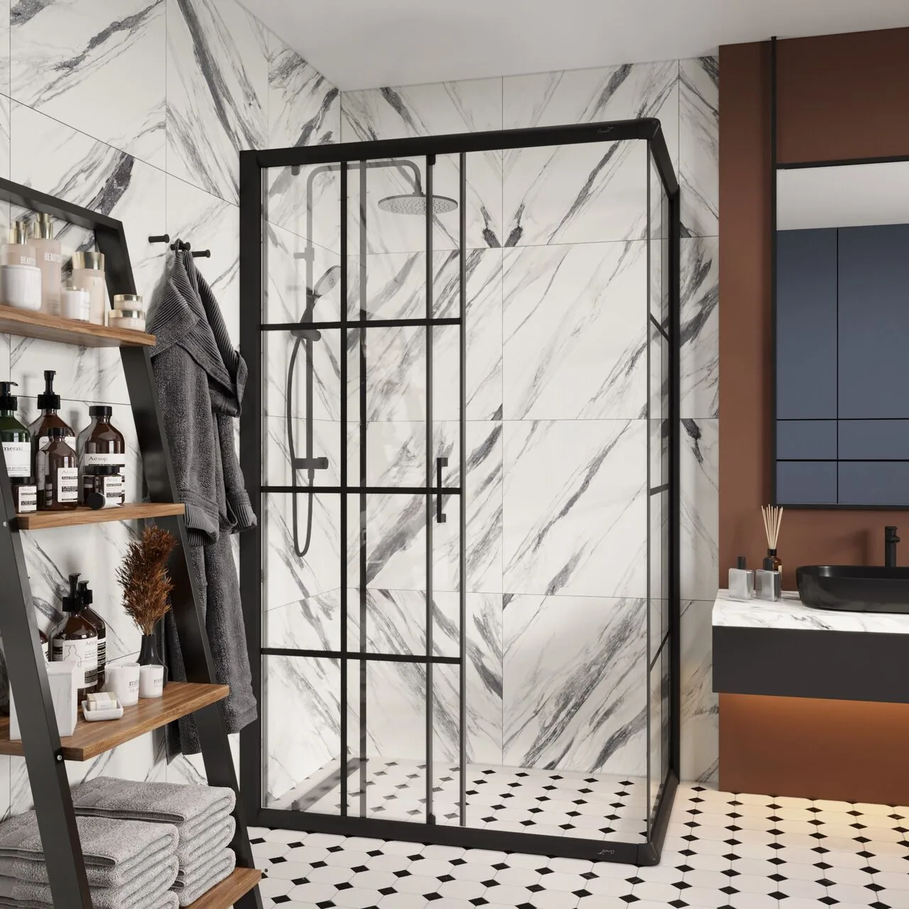 фото Ограждение душевое Ceruttispa MUZA120 N без поддона 80x120x195 