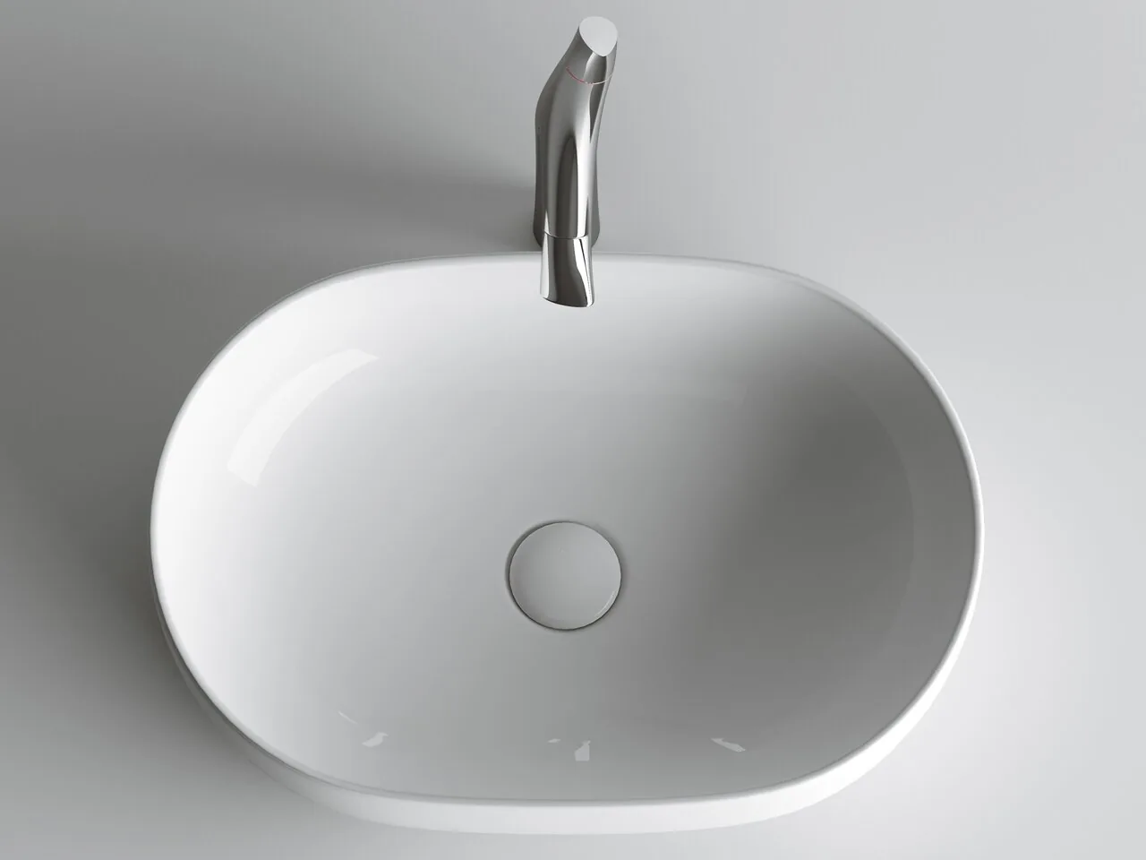 картинка Накладная раковина Ceramicanova Element CN6047 цвет белый 60х41.5 см 