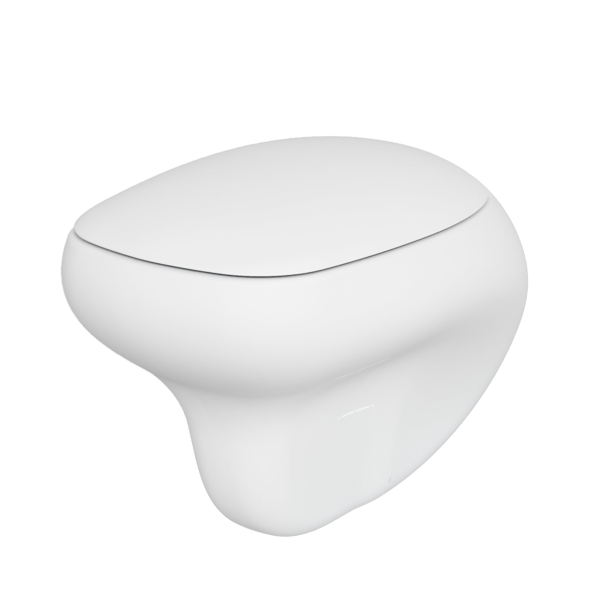 картинка Унитаз подвесной Ambassador Diamond 123T20101R матовый белый с толстой крышкой 