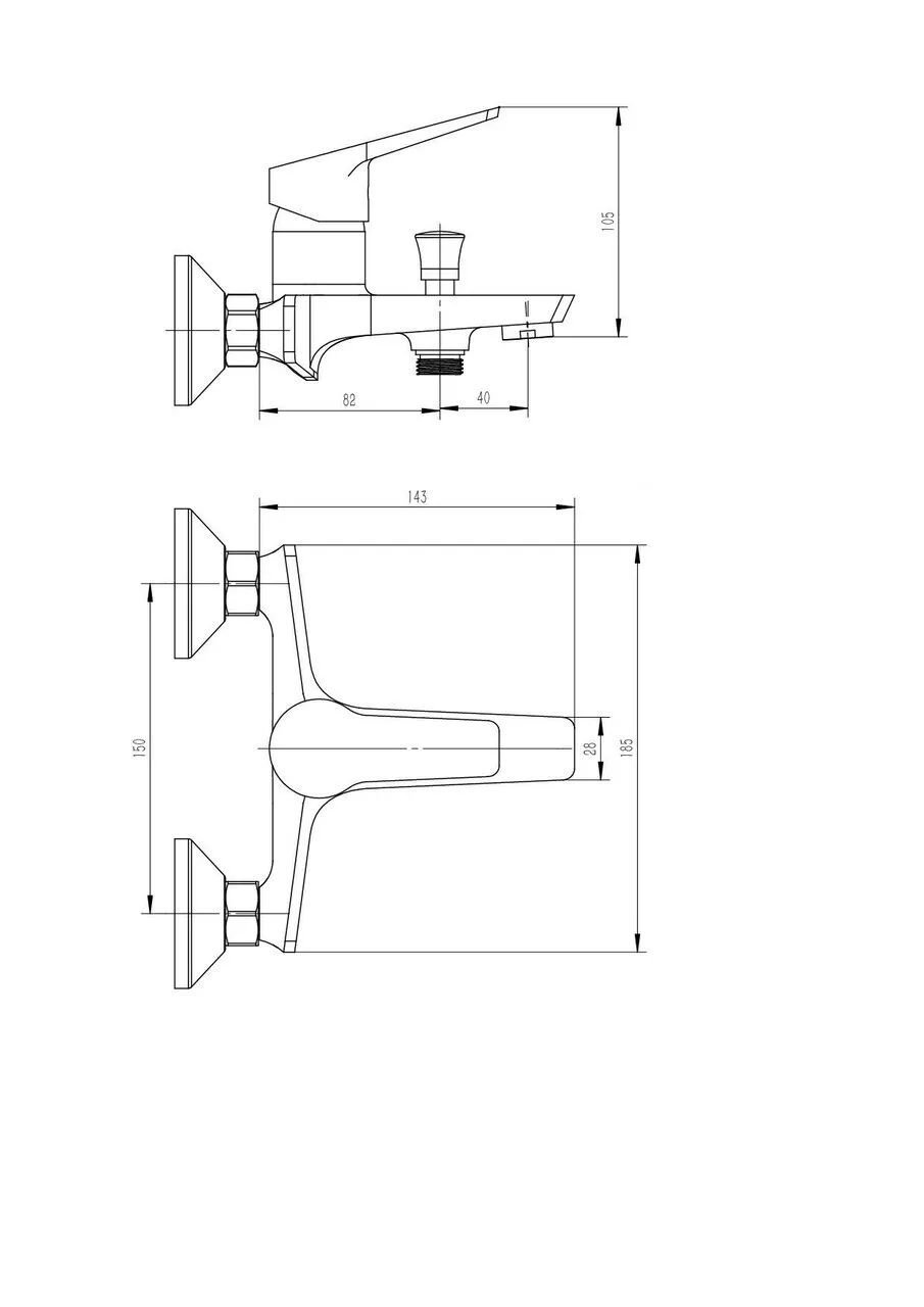 картинка Смеситель для ванны и душа ESKO MURANO MR 54 