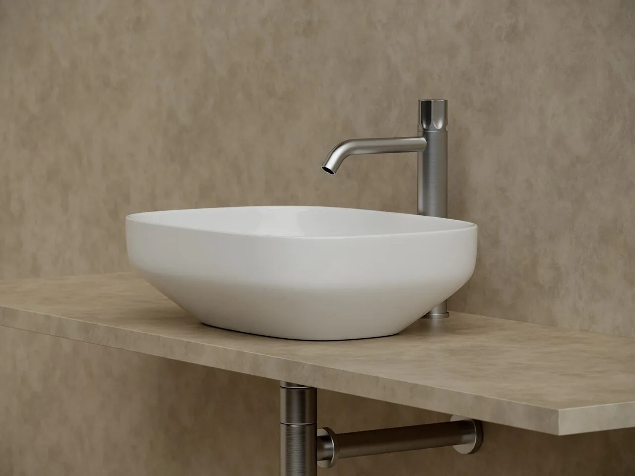 картинка Накладная раковина Ceramicanova Element CN5031 цвет белый 50х38 см 