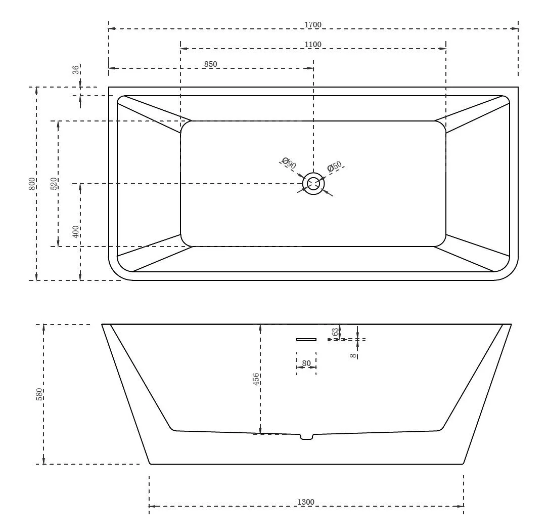 картинка Акриловая ванна Abber AB9212-1.7 
