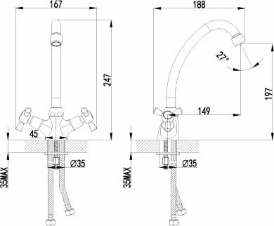 картинка Смеситель для кухонной мойки Lemark Contour LM7404C 