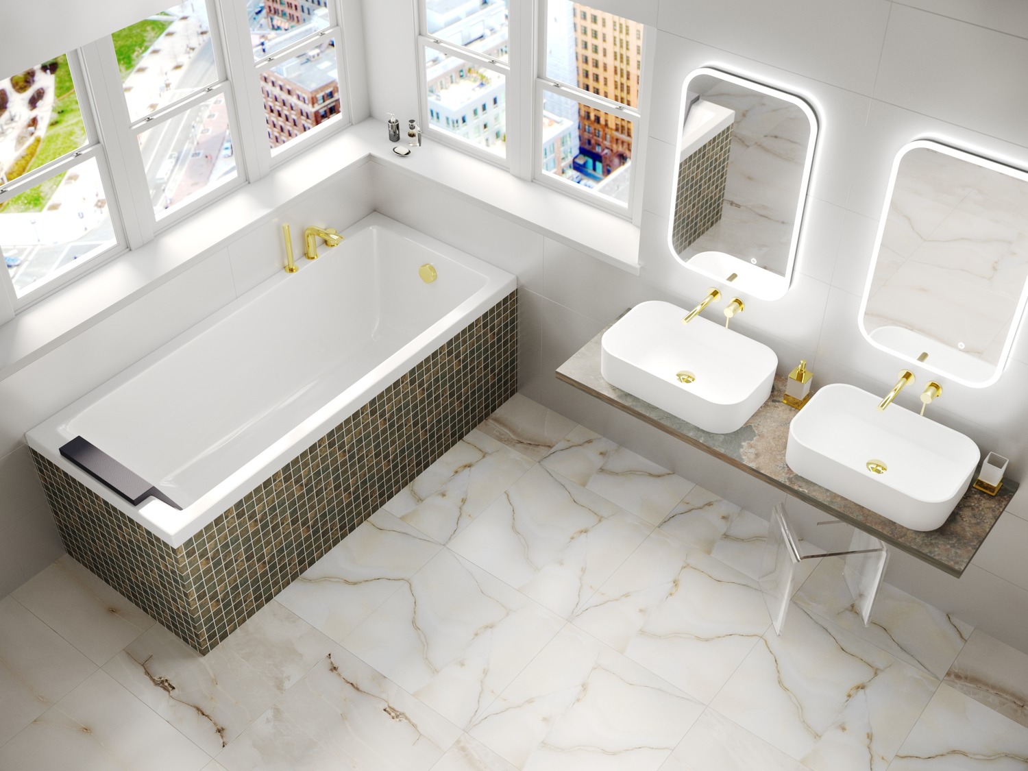картинка Ванна WHITECROSS Wave 120x70 акрил с ножками NWT-50 