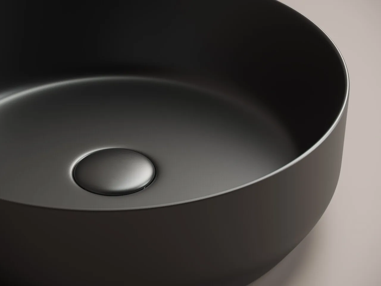 картинка Накладная раковина Ceramicanova Element CN6022MB цвет черный матовый 39х39 см 