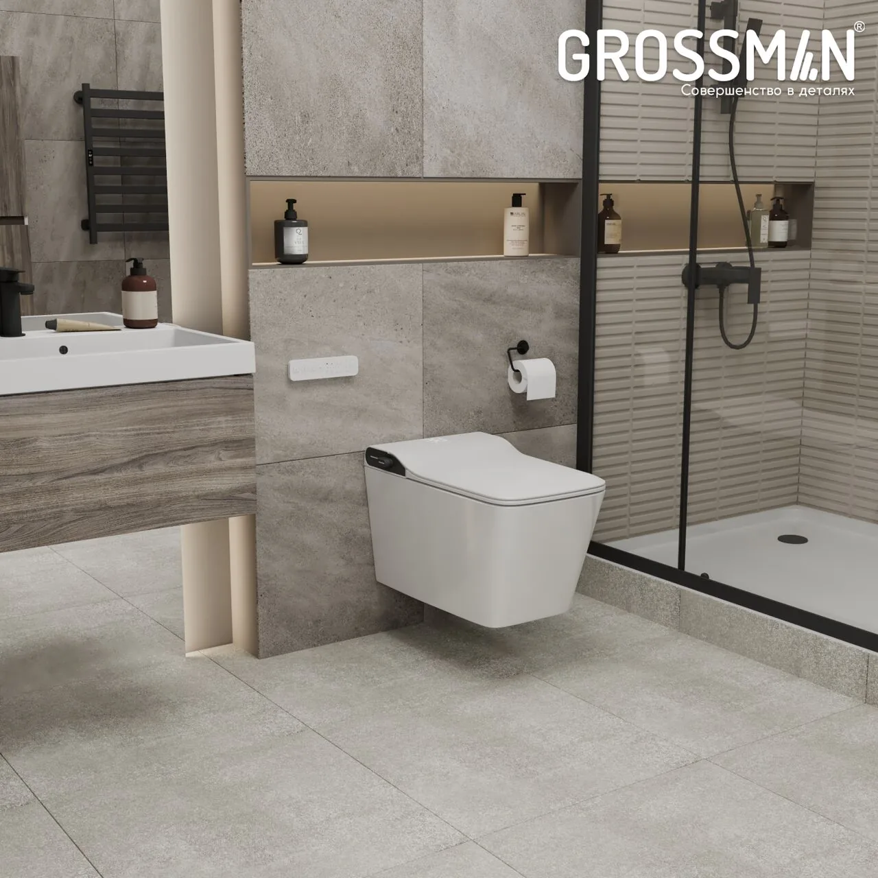 картинка Комплект 2 в 1 Grossman инсталляция 901.K31.01.000 и унитаз GR-5701 smart 