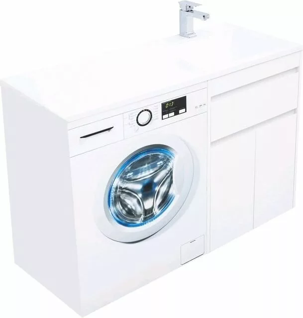 фото Тумба с раковиной Aquanet Токио 120 R белый (напольная, 1 ящик, 2 дверцы) арт. 00239210 