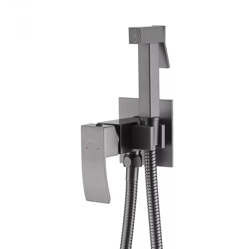 картинка Смеситель ABBER Wasserfall AF8625NG с гигиеническим душем никель 