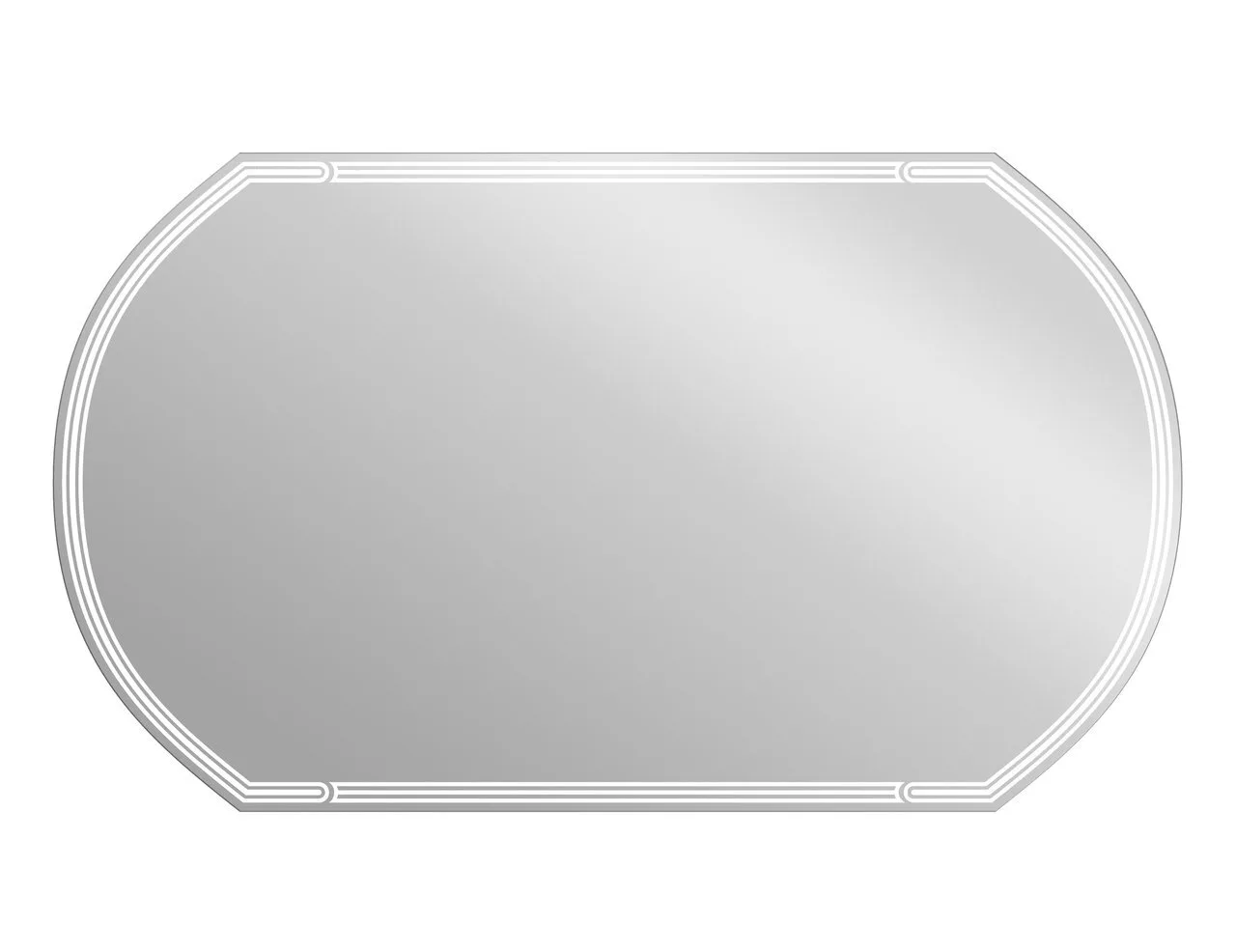 фото Зеркало Cersanit LED 090 design 120x70 с подсветкой с антизапотеванием овальное 