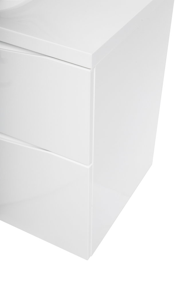 фото Тумба с раковиной подвесная BelBagno MARINO-H60 110 Bianco Lucido, раковина белая 