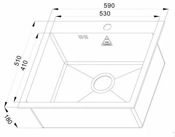 картинка Кухонная мойка ZORG Steel Hammer X SH X 5951 