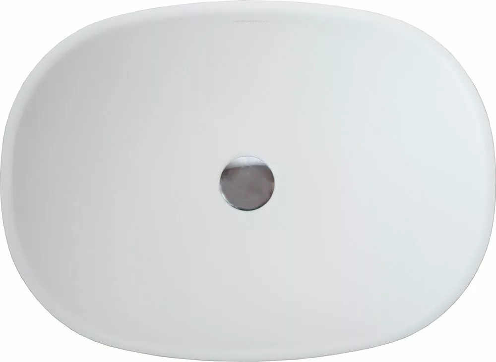 картинка Раковина MonteBianco Loreto Cinque 400 прямоугольная, округлая, цвет белый матовый 