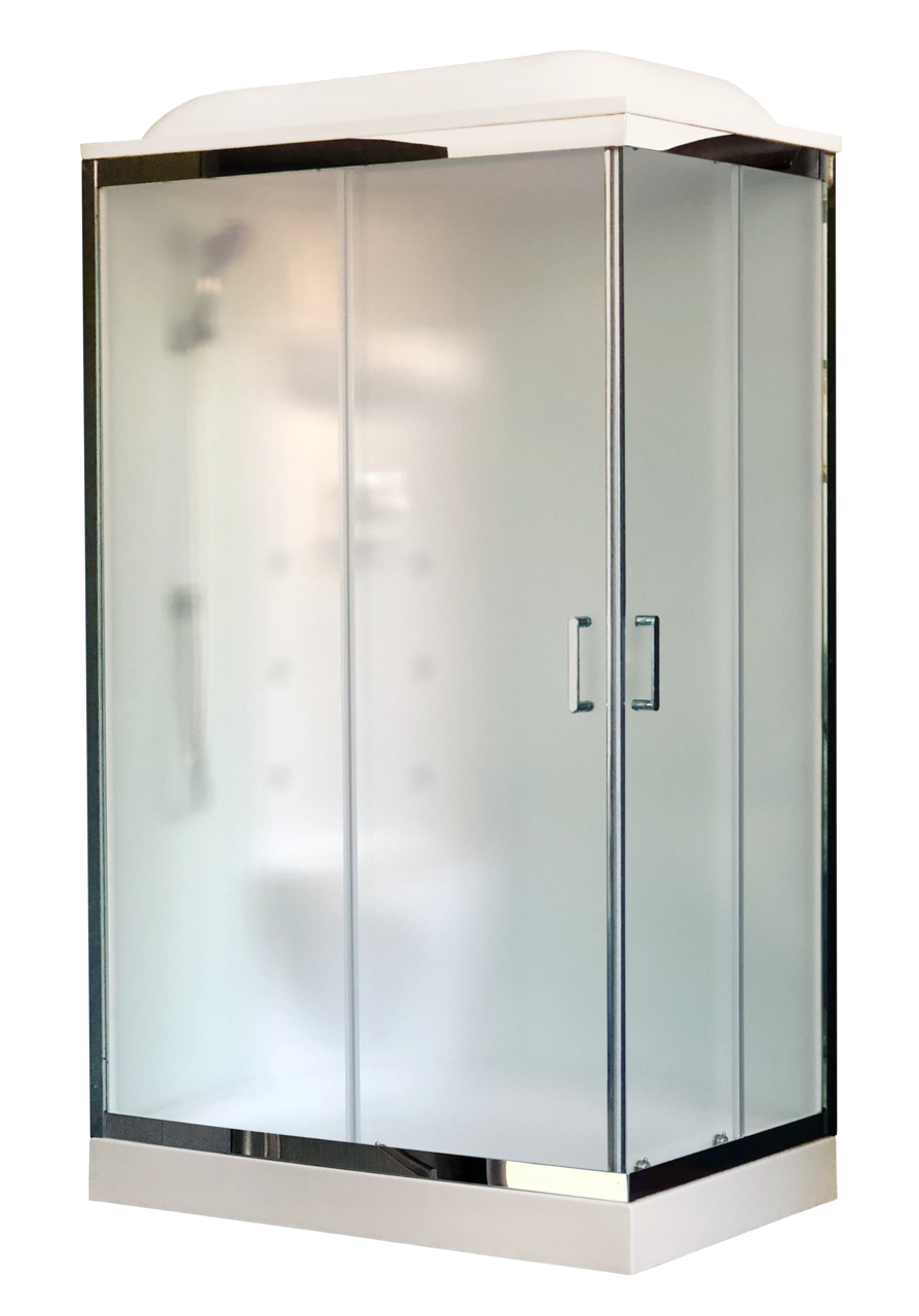 картинка Душевая кабина Royal Bath 8120HP7-WC-CH (белое/матовое) левая 120x80x217 