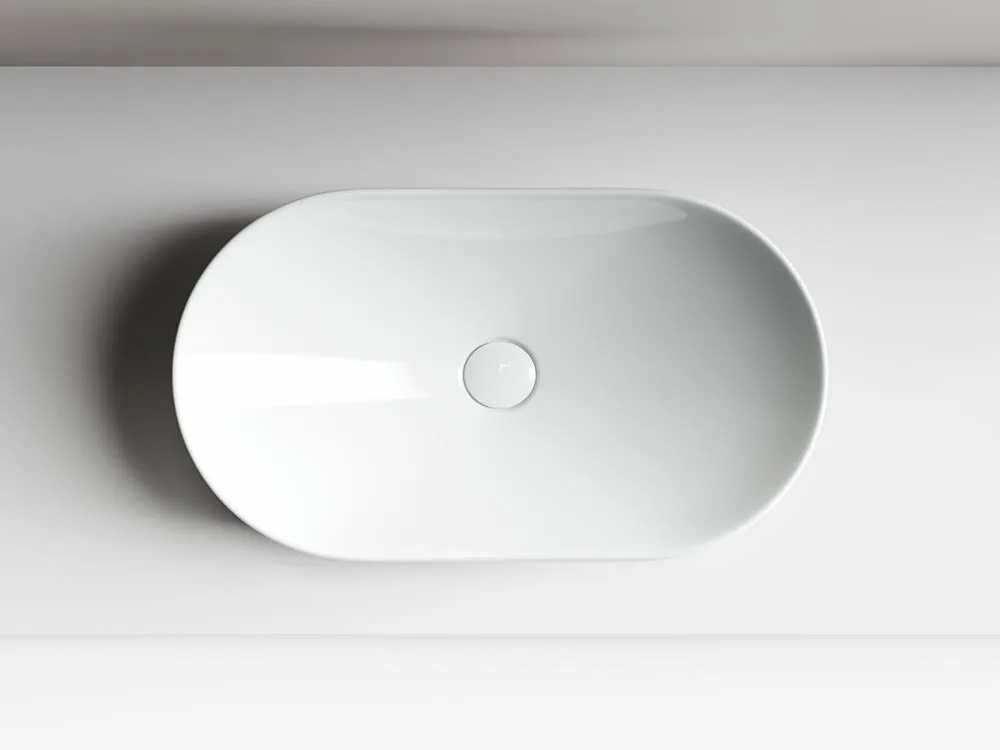 картинка Накладная раковина Ceramicanova Element CN6015 цвет белый 62х36 см 