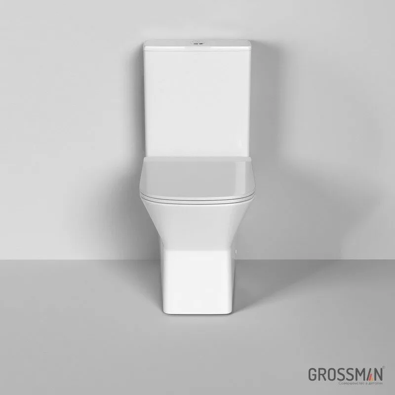 картинка Унитаз-компакт Grossman Cristal GR-4471S безободковый с тонкой крышкой 