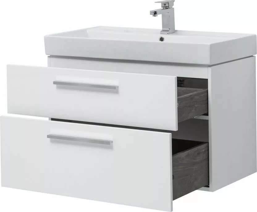 фото Тумба с раковиной Aquanet Nova 90 белый (2 ящика) арт. 00245256 