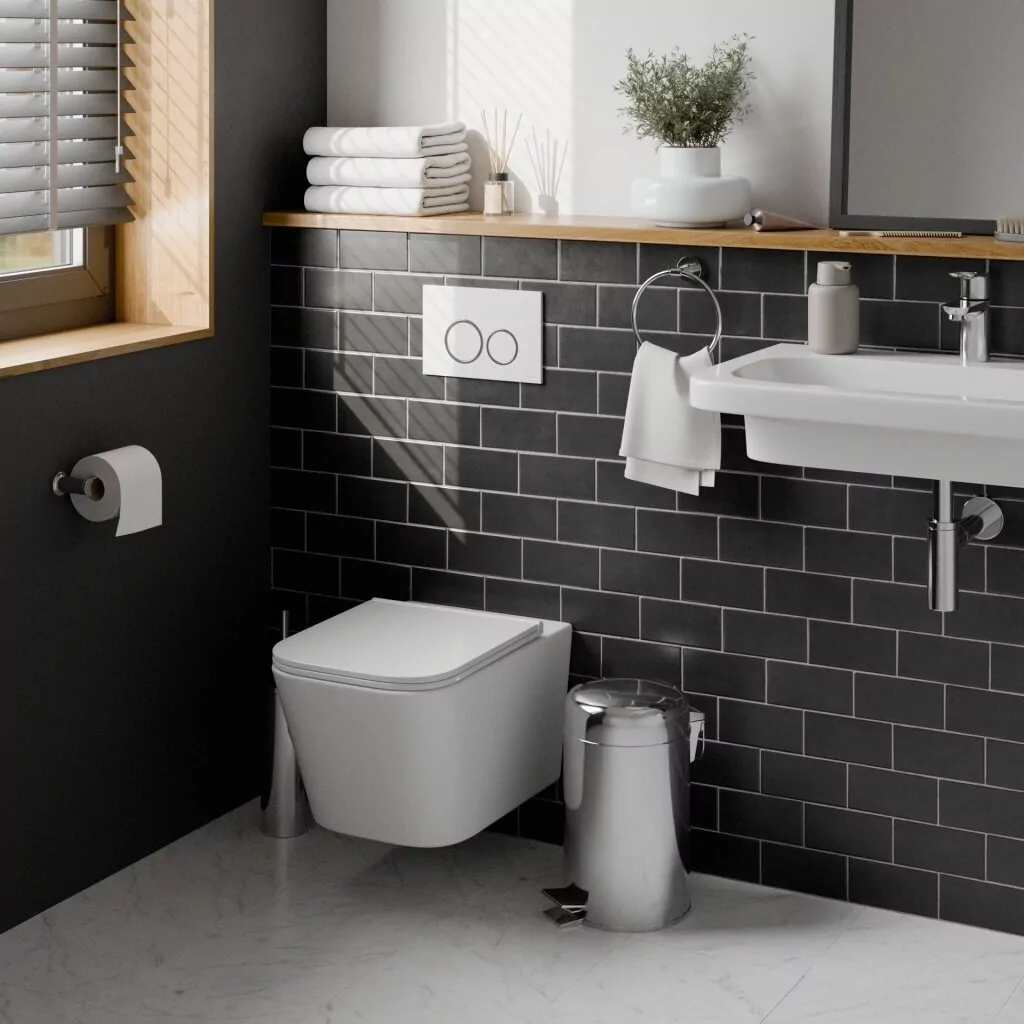 картинка Комплект 3 в 1 IBERICA BLANCA инсталляция с унитазом TOLEDO ALTO IB.TLA.234.1B1 клавишей белый глянцевыйпластик  ESTI-O IB.B082.001.000 