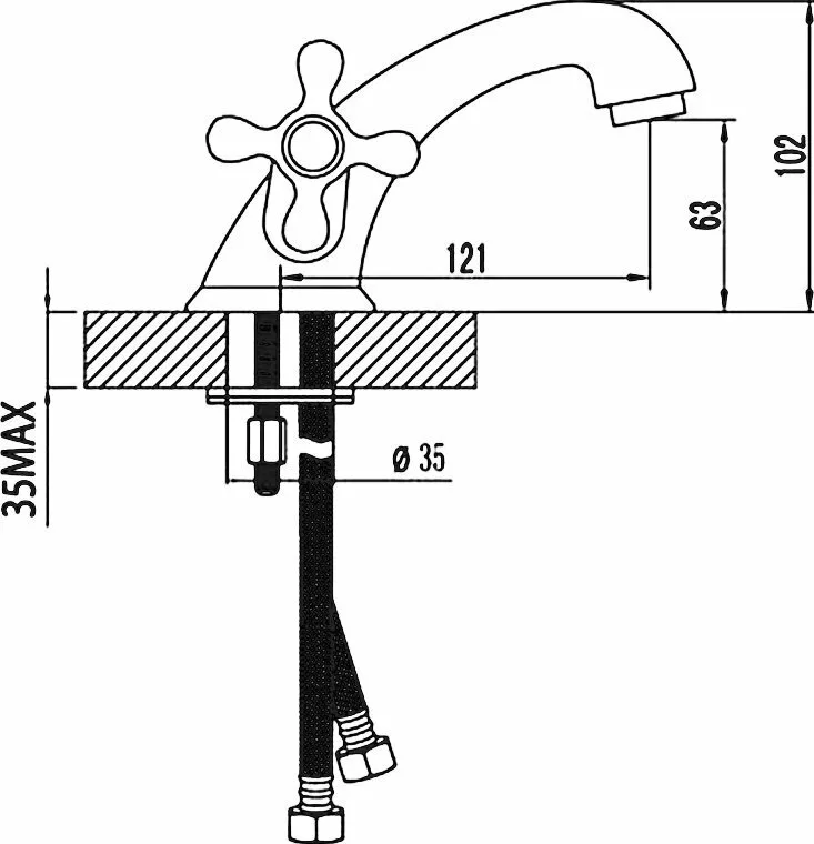 картинка Смеситель для раковины Lemark Standard LM2106C 