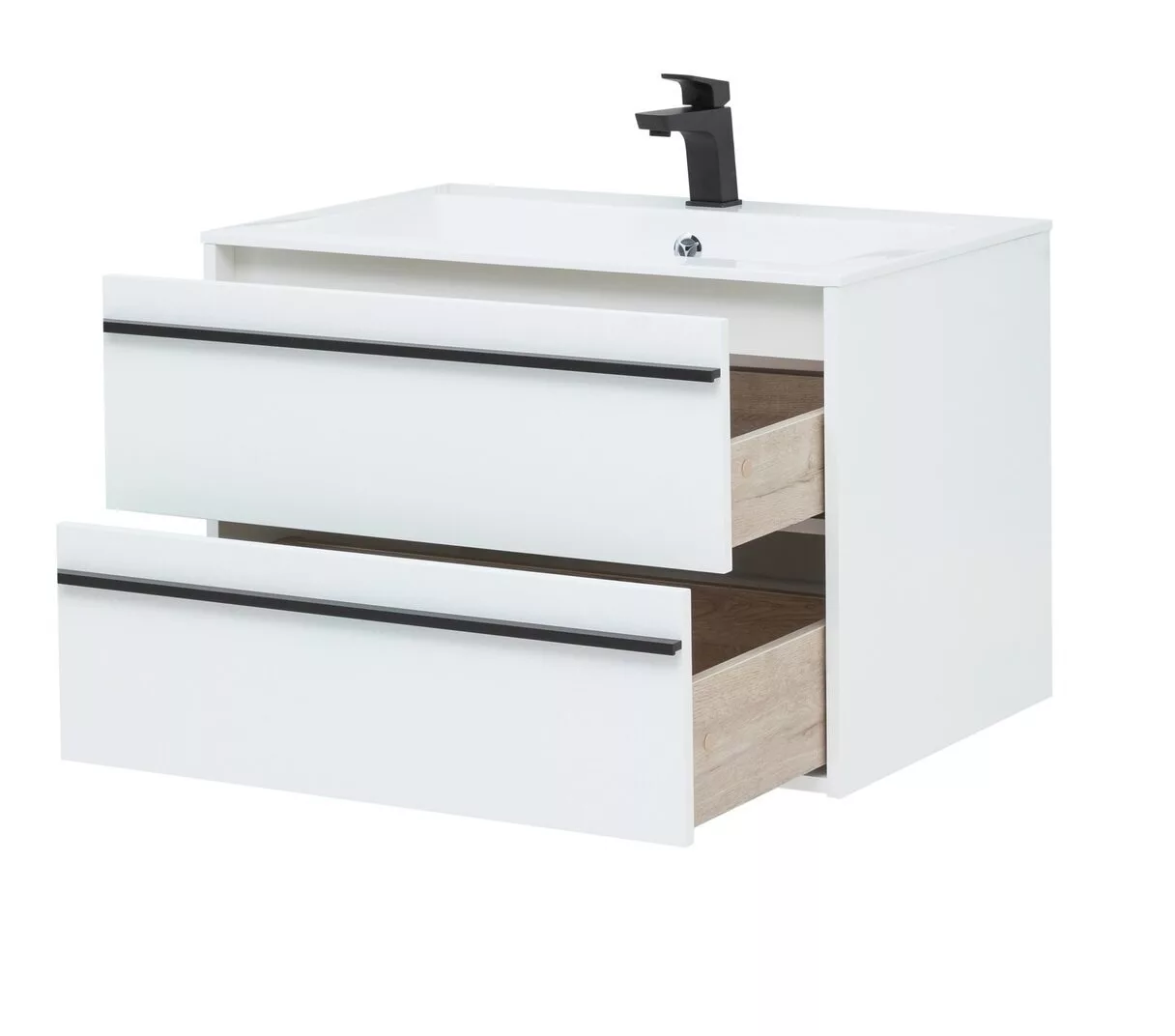фото Тумба с раковиной Aquanet Lino 80 белый матовый арт. 00271947 