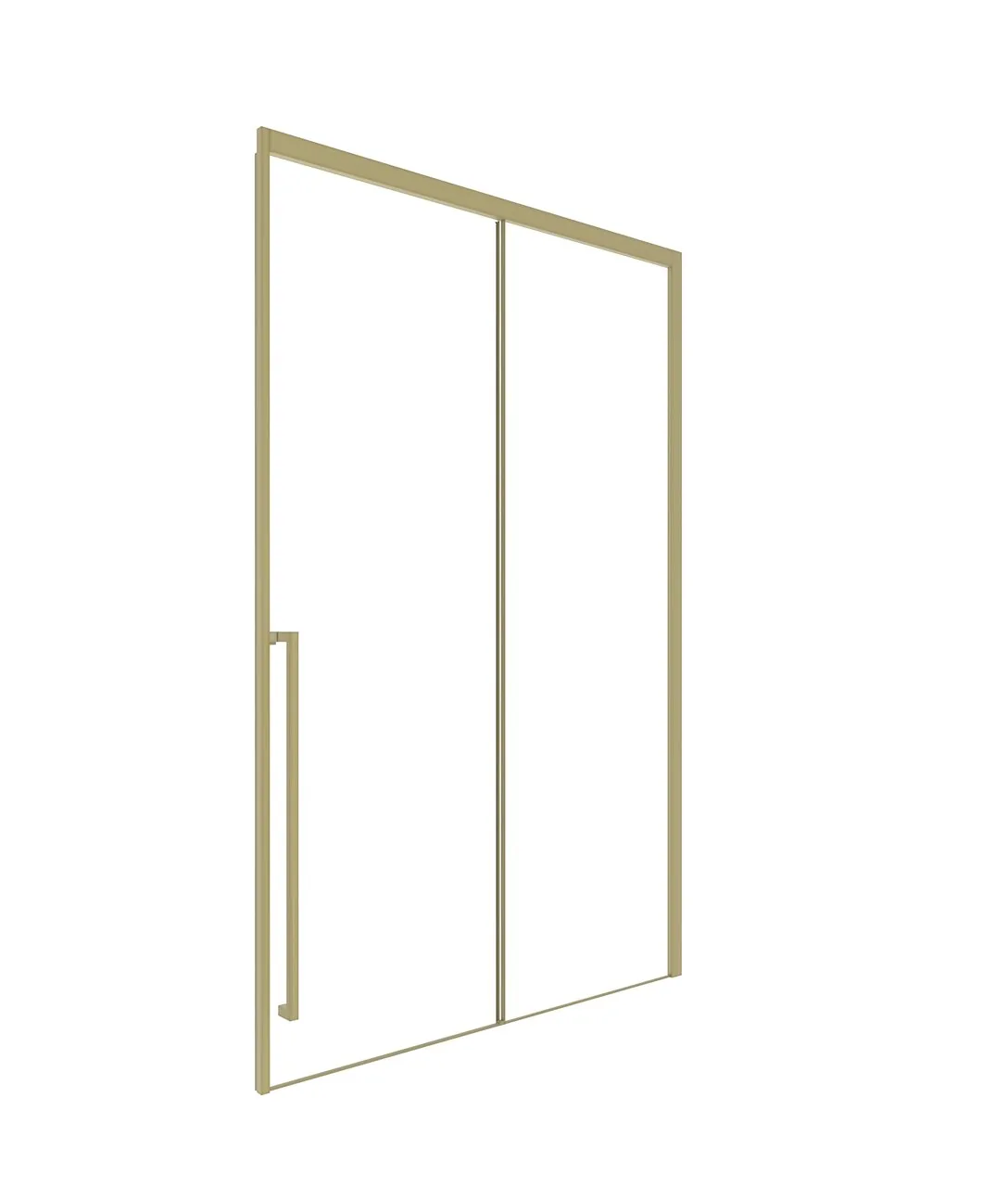 фото Душевая дверь Timo TDSS-130/17C-8L 1300х2000 профиль матовое золото стекло прозрачное 8 мм 