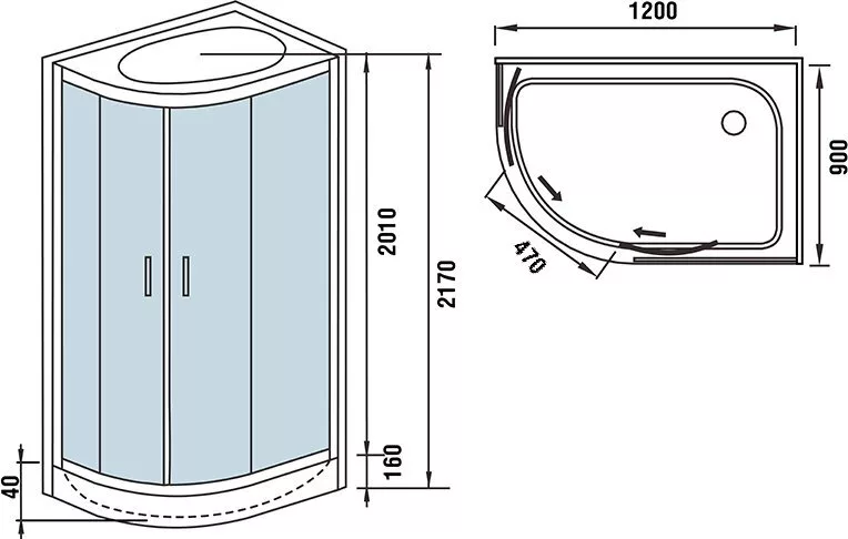 картинка Душевая кабина WeltWasser WW500 WERRA 1204 R 