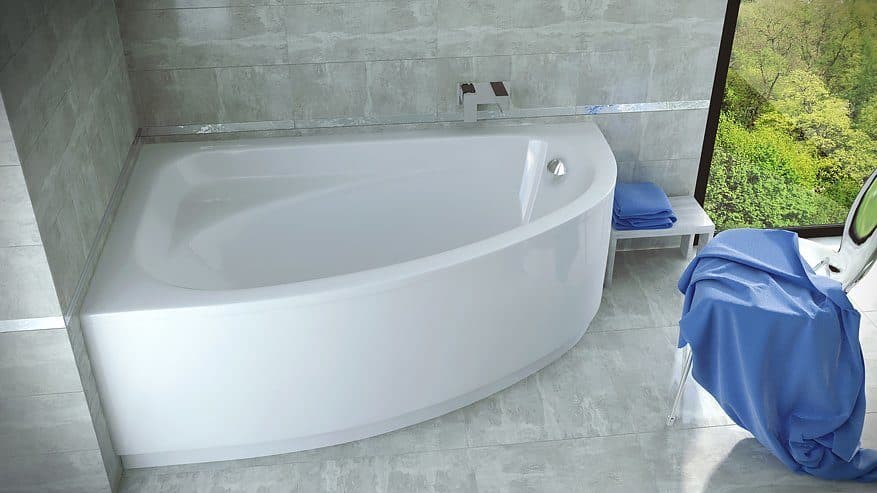 картинка Акриловая ванна Besco Cornea 140x80 L с ножками Stel 